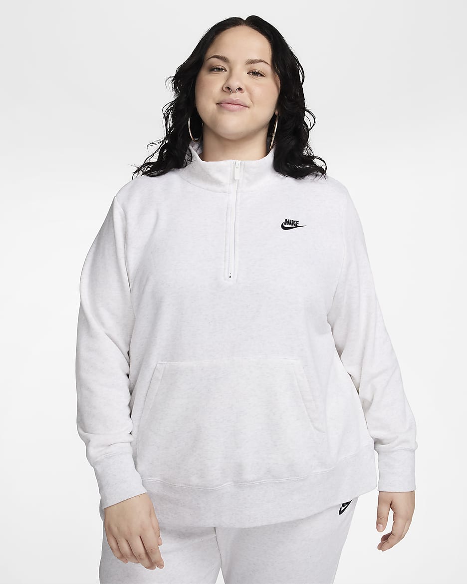 Plus size half zip fleece best sale